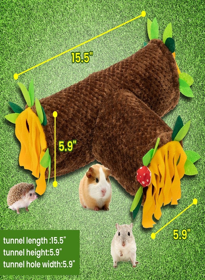 ORZECHKO Guinea Pig Hideout - 3 Way Collapsible Small Animal Tunnel Tubes Toy for Rat Hamster Guinea Pig Hedgehog Chinchilla Lizard Baby Rabbit - Playing Sleeping Resting Guinea Pig Cage Accessories - Image 2